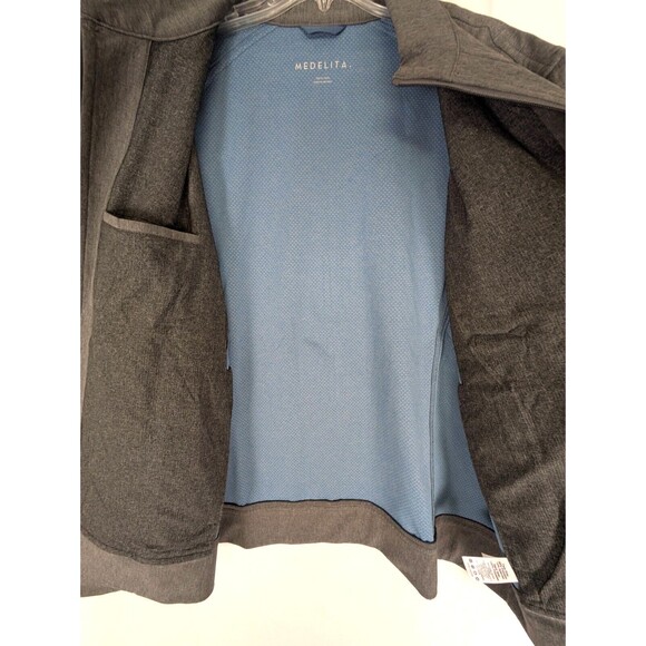 Medelita Quantum Mens Scrub Jacket Gray Full Zip Uniform Bomber Size 2XL - Picture 8 of 12
